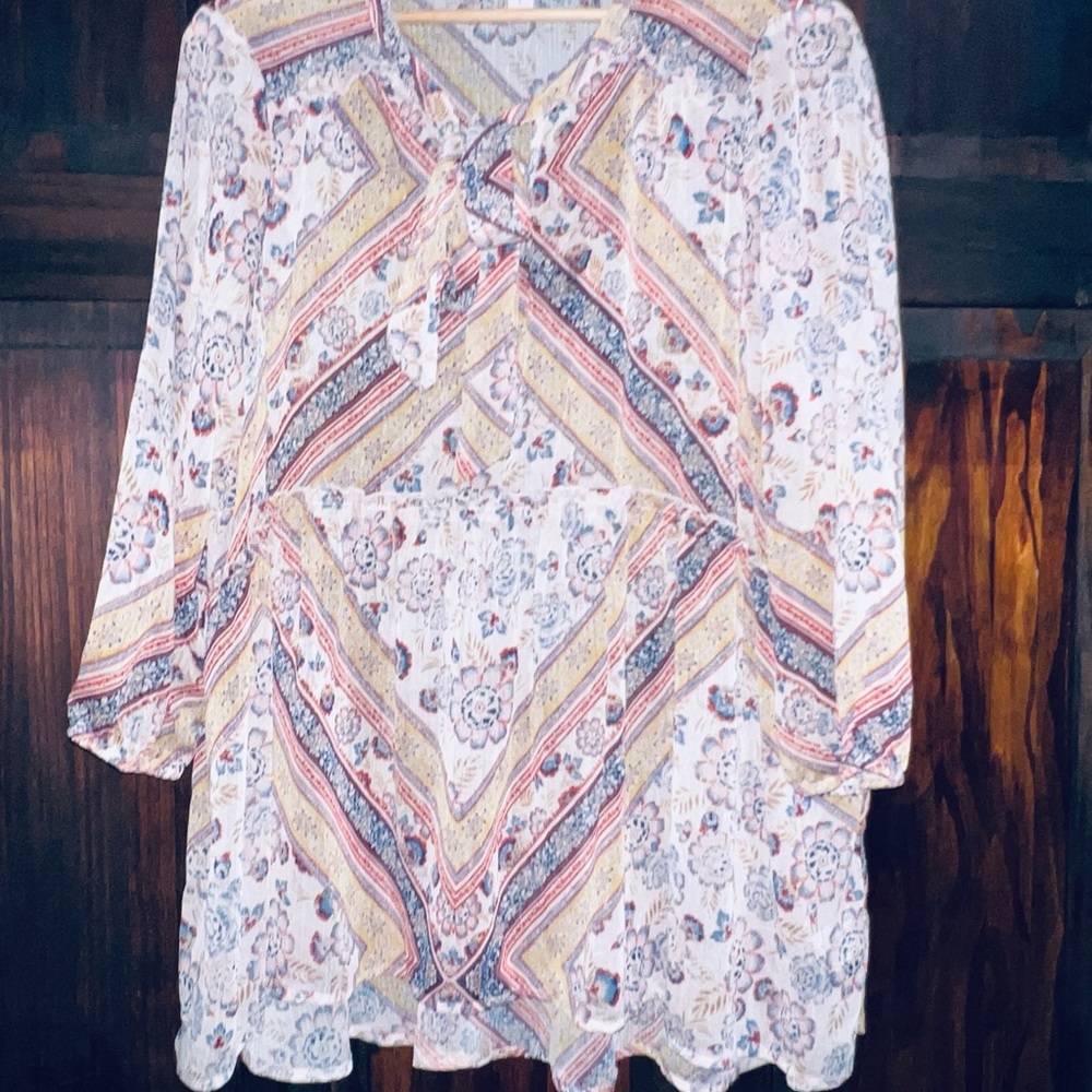 Knox Rose Floral Bohemian Women's Top‎ large